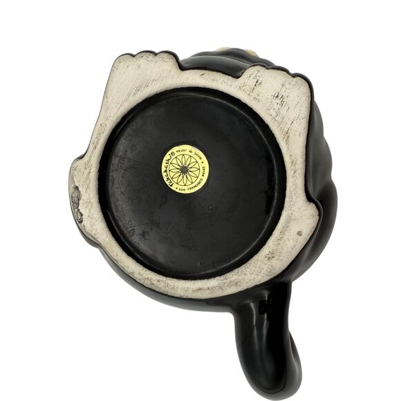 Takahashi Japan 3D Black Tuxedo Cat Coffee Cup Ceramic Tail Handle Paws Base - Picture 9 of 12